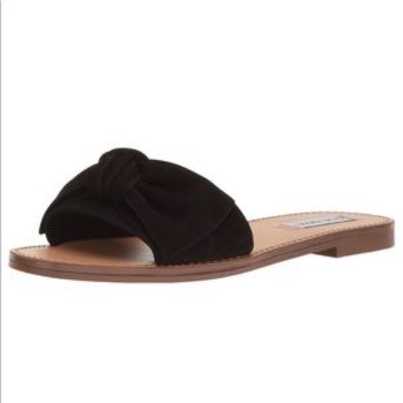 madden girl black slides